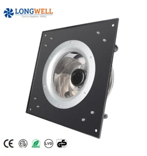 LONGWELL Centrifugal Fan 400mm 700W 230V Aluminum Alloy Impeller EC Low Noise High Volume Backward Blower Fan IP55 Exhaust