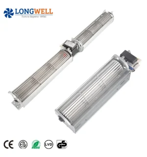 LONGWELL Crossflow Fan 45MM AC 230V High Efficiency Double Blower Heater for Fireplace Pellet Stove Ventilation Fan ODM OEM