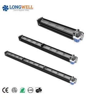 LONGWELL Custom Small Cross Flow Split Ac Fan 40mm/43MM 115V 220V 230V Cooling Tangential Fan for Convector Heater OEM ODM