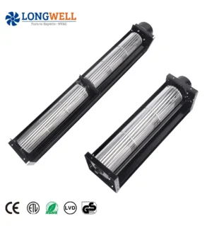 LONGWELL Customized 12V 24V 30mm 43mm 60mm DC Silent Cross Flow Fan Small Tangential Fans CE UL Certified for Air Curtain HVAC