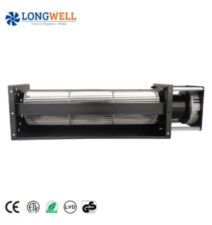 LONGWELL EC Cross Flow Fan 230V 470~1021 CFM Tangential Blower OEM Manufacturer for Air Curtain Commercial Refrigeration