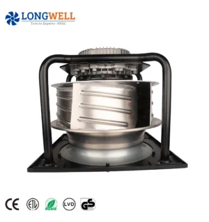 LONGWELL High Power EC Fan 400V 1100W 3000RPM 310mm Aluminum Alloy Blade EC Backward Centrifugal Fans with Holder Customizable