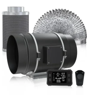 LONGWELL Intelligent APP Control 4 5 6 8 Inch Silent Powerful Hydroponics Inline Duct Fan EC Motor Ventilation Duct Fan