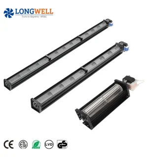 LONGWELL Mini Cross Flow Tangential Fan AC 115V 230V 50mm Aluminum Blade CE UL Certified for Fan Coil Air Curtain HVAC OEM