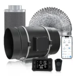 LONGWELL New Arrival Intelligent APP Control 4 6 8 Inch Silent Powerful Hydroponics EC Motor Flow Extractor Inline Duct Fan