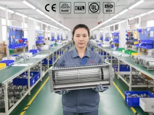 LONGWELL Gas Blower, Industrial Gas Blower Fan, 120V, Aluminum Alloy, for AHU, FFU, Industrial Ventilation