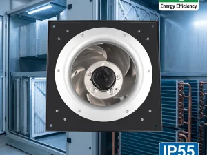 LONGWELL 400mm EC Backward Curved Centrifugal Fan, Industrial Centrifugal Blower, 115V IP55, for AHU, HVAC Systems, Cold Storage