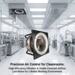 LONGWELL OEM EC Centrifugal Fan 355mm Aluminum Backward Curved Impeller 48V 2000 CFM Centrifugal Blower Fan for Dust-Free Room