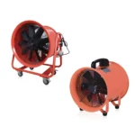 LONGWELL OEM/ODM 220V 500mm Axial Flow Fan Plastic Blade Movable Wheels Industrial Axial Flow Blower with Flexible Duct for Air