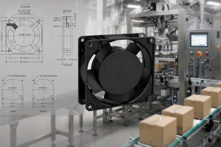 LWAA2E925SS-5PYW-17 220V AC Axial Fan for Packaging Machinery Cooling