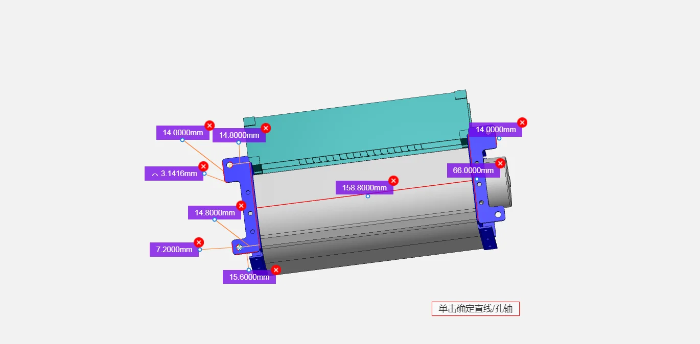Dimensional verification of custom side plate on Longwell 50150 cross-flow fan