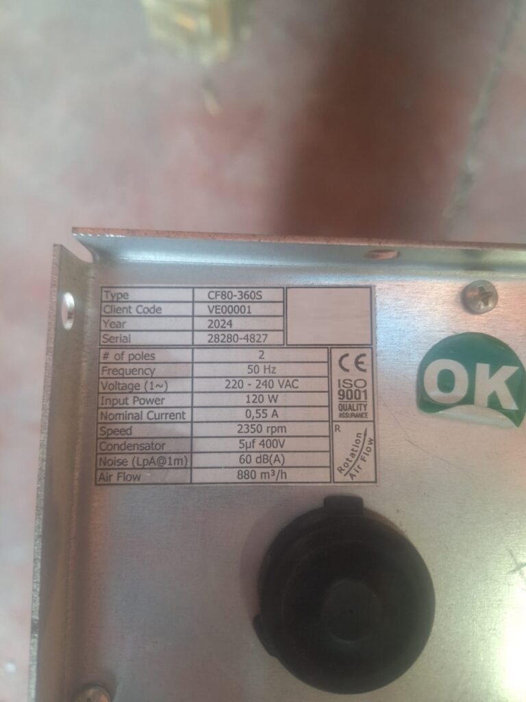 Cross-flow fan fitted as an airflow upgrade in existing sheet metal