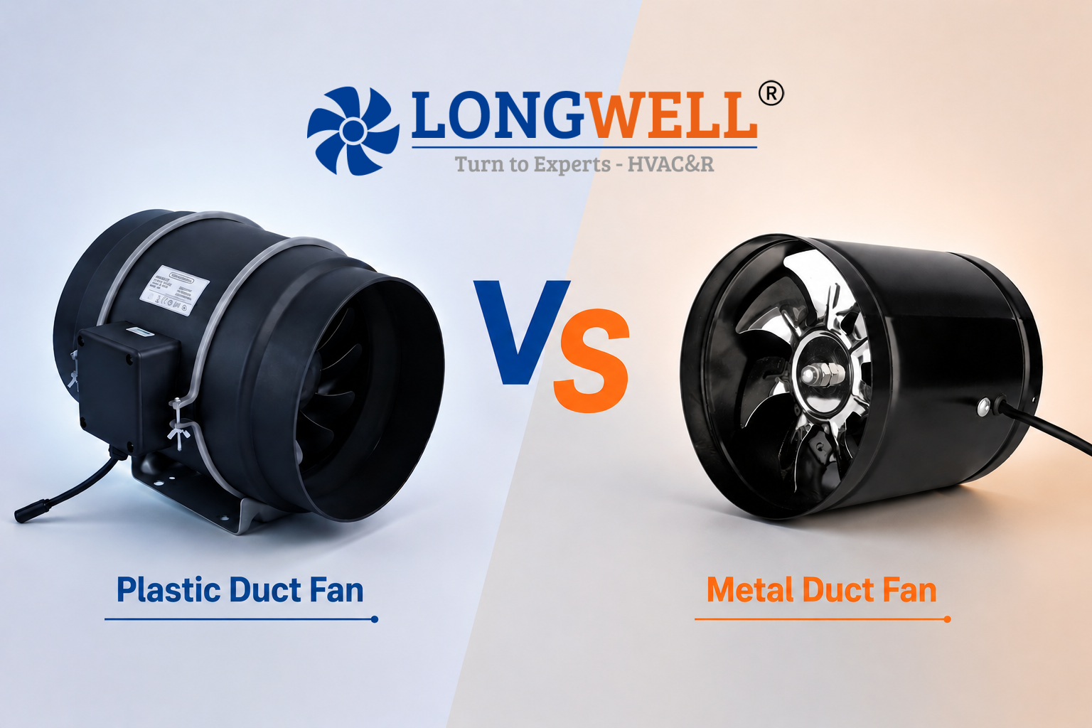 metal duct fan vs plastic