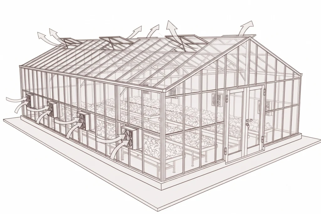 greenhouse ventilation airflow