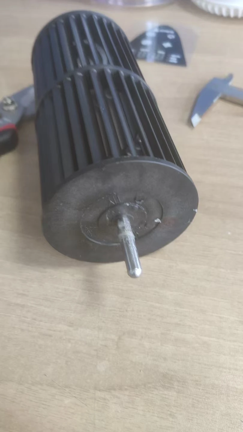 Full view of the plastic cross-flow impeller for a tower fan