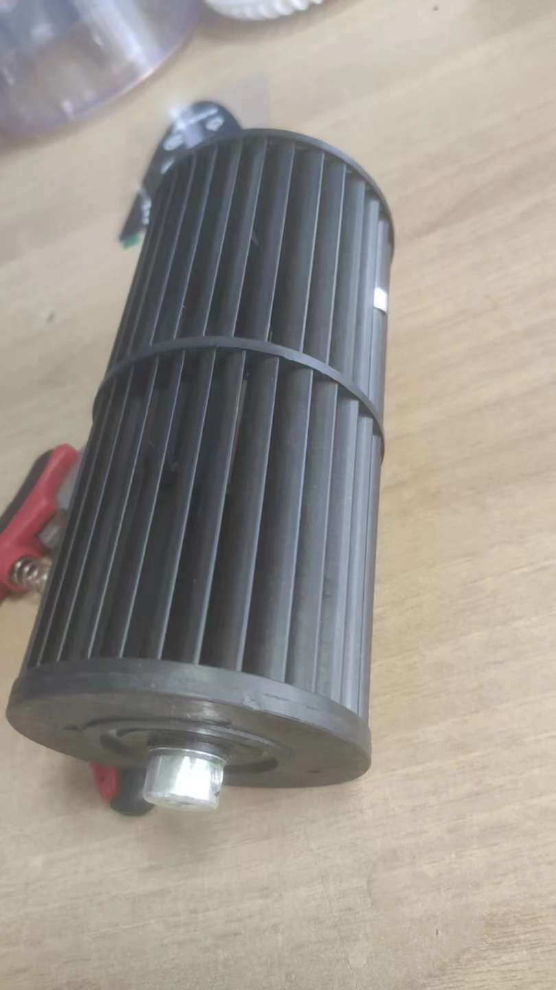 Side view of the impeller hub interface with a securing nut