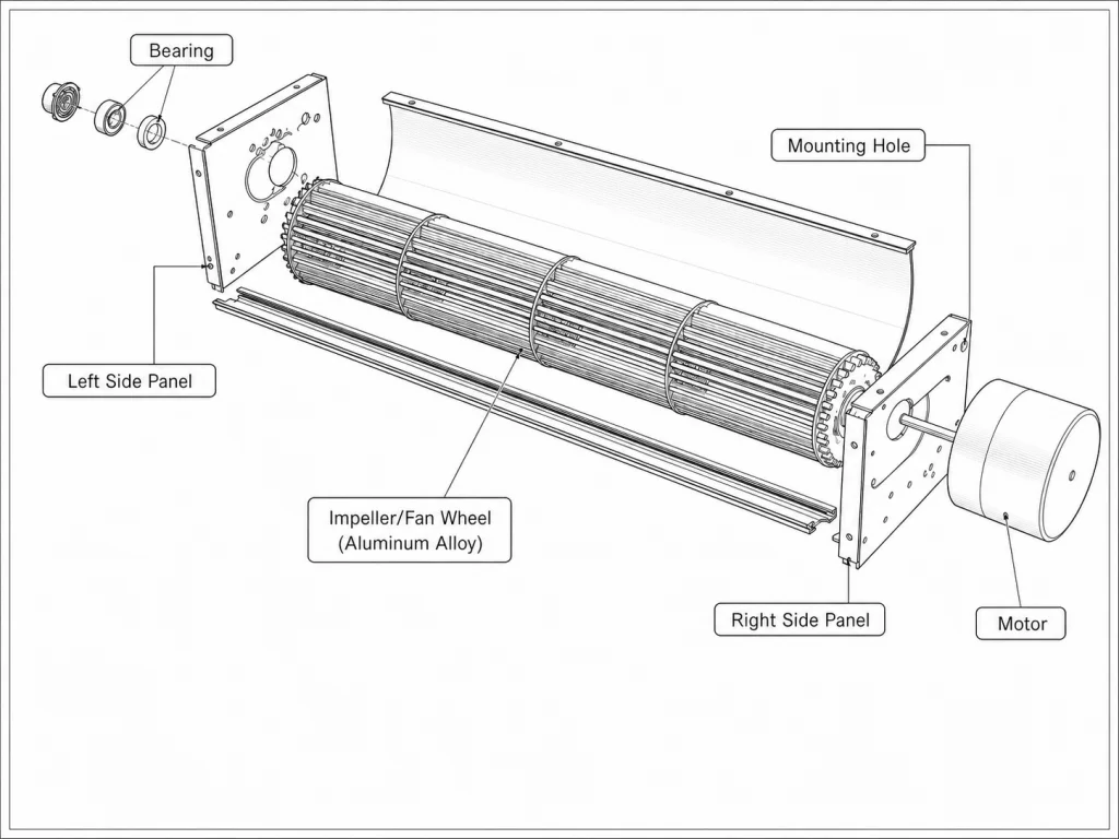 cross flow fan structure