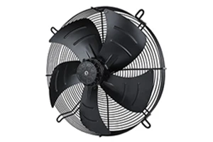 AC axial fan with protective grid