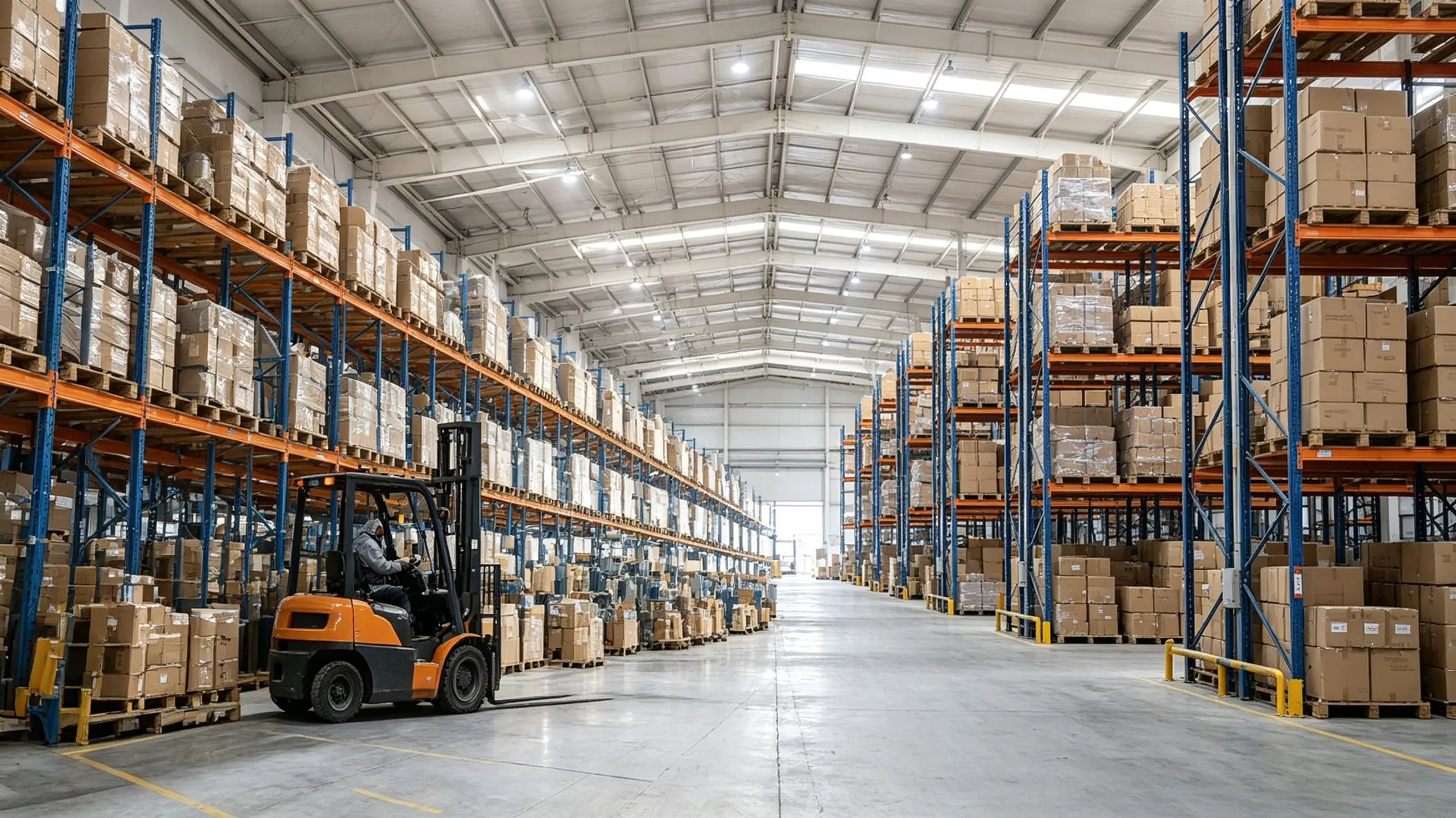 Hazardous goods warehouse with explosion-proof ventilation