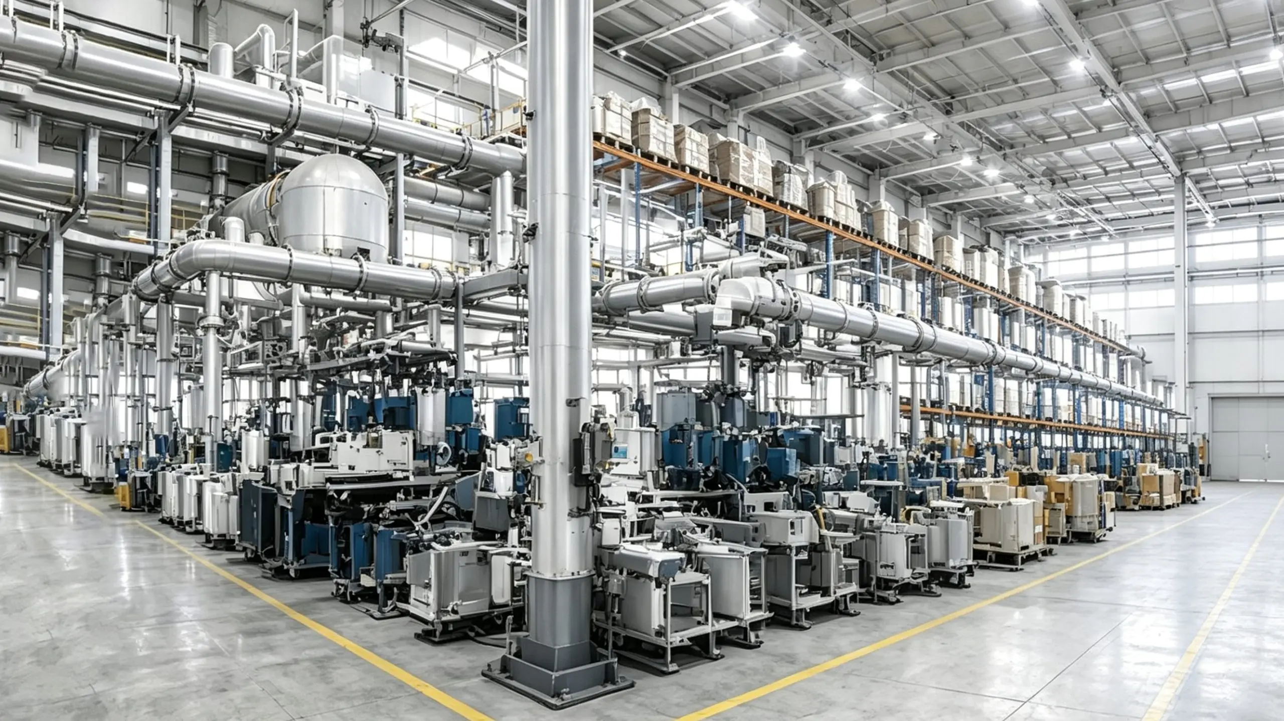Industrial building ventilation with explosion-proof axial fans