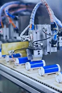 Battery manufacturing line — automated cell winding machine
