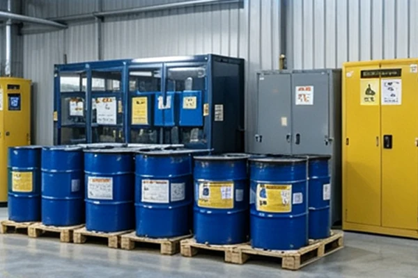 Hazardous material storage area spark-resistant ventilation