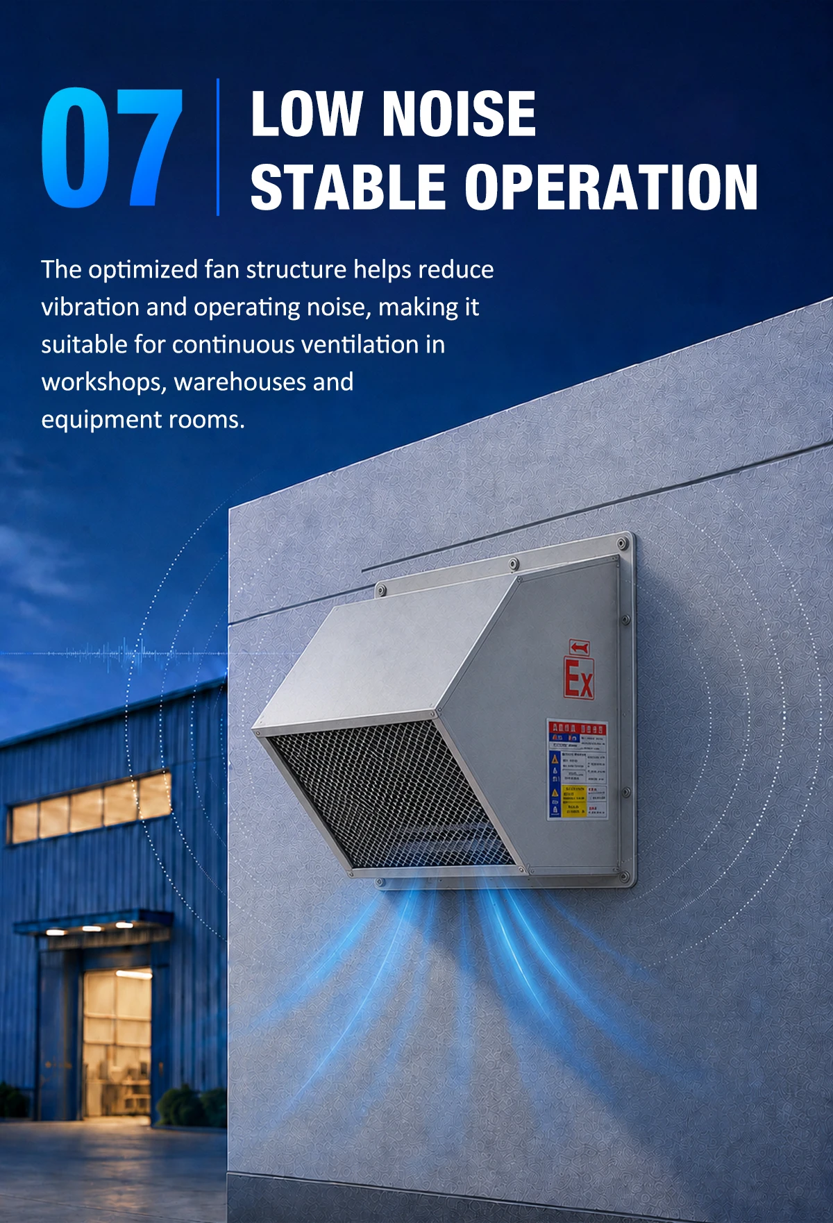 LWWEX-IR operating quietly and stably on a building exterior