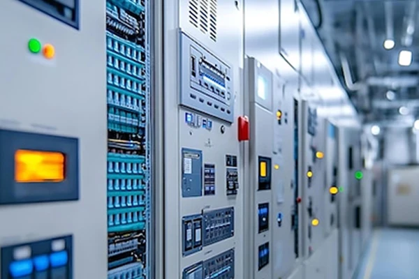 LWWAF square wall fan cooling a power distribution room with switchgear and transformers
