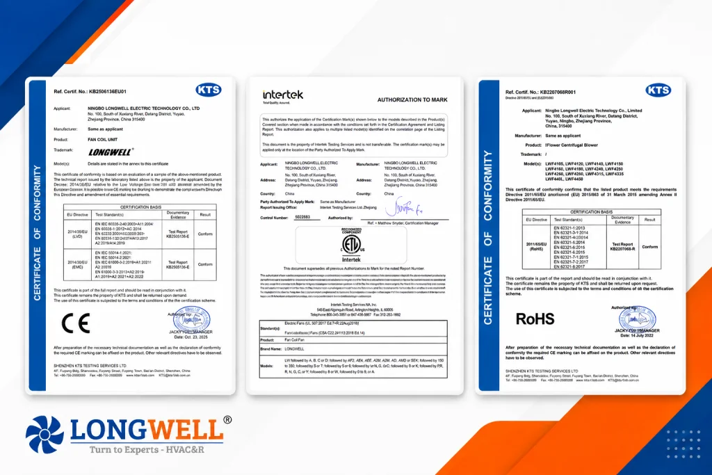 LONGWELL certifications