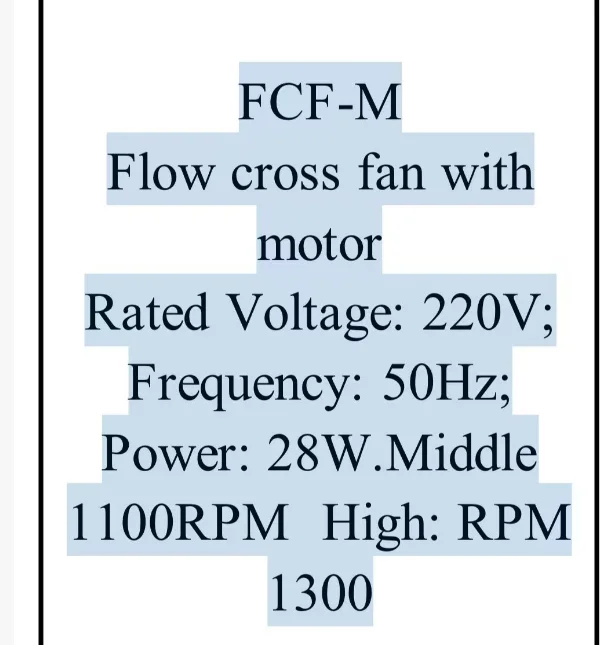 Specification crop showing 28W power and 1300 RPM limits