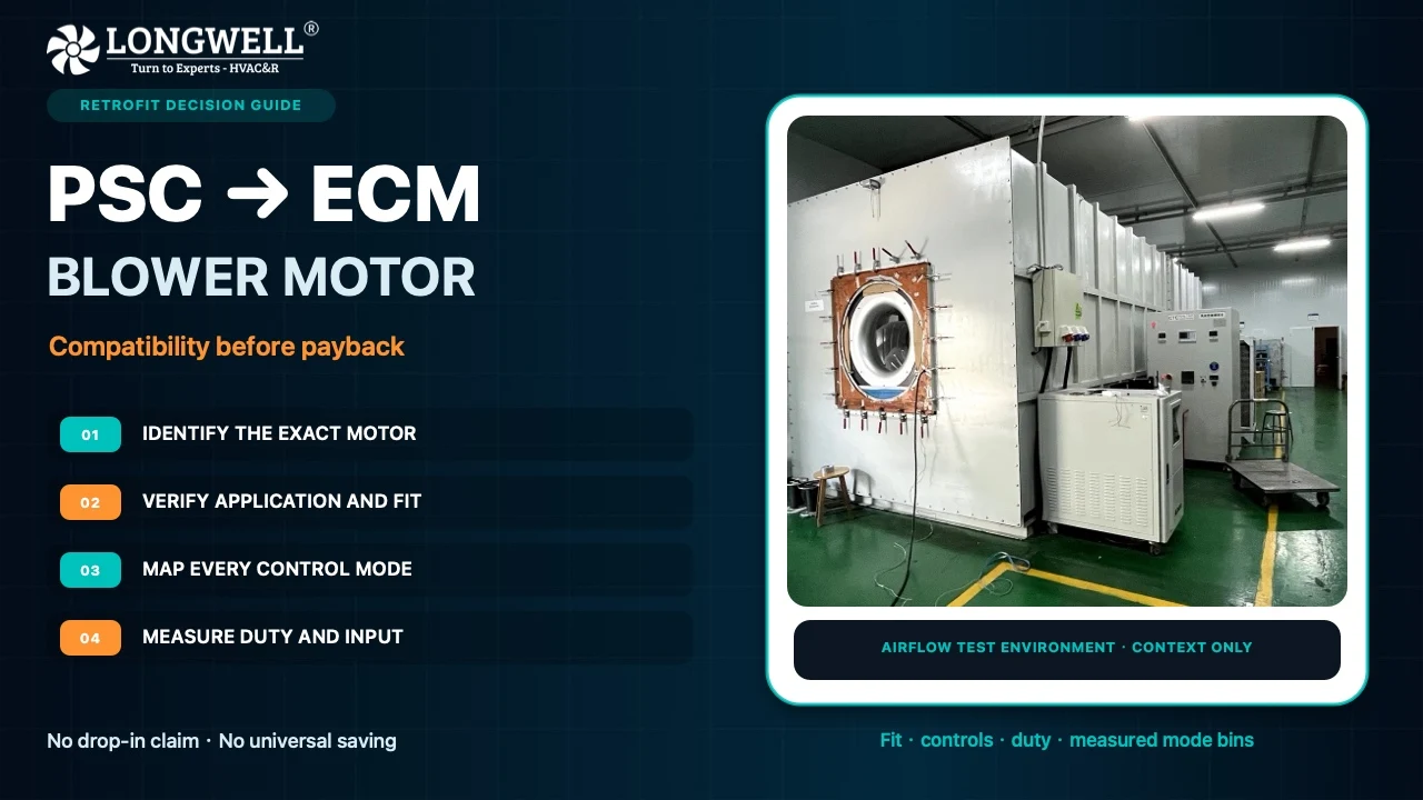 PSC-to-ECM Blower Motor Retrofit: Fit & Payback