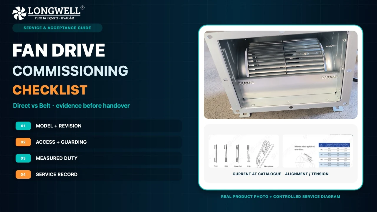 Fan Drive Commissioning Checklist: Direct vs Belt Service
