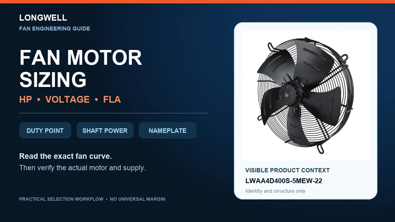 Fan Motor Sizing: HP, Voltage & Full Load Amps