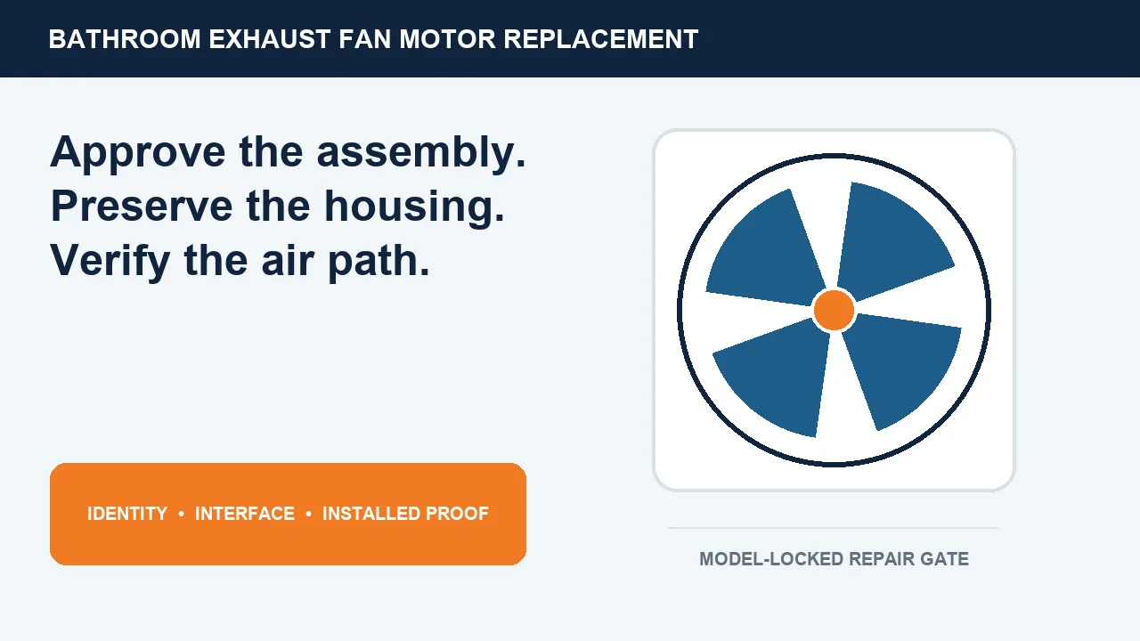 Bathroom Exhaust Fan Motor Replacement