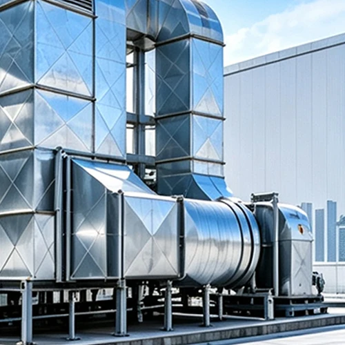 General exhaust system ductwork with an LWFDF4-72 centrifugal fan