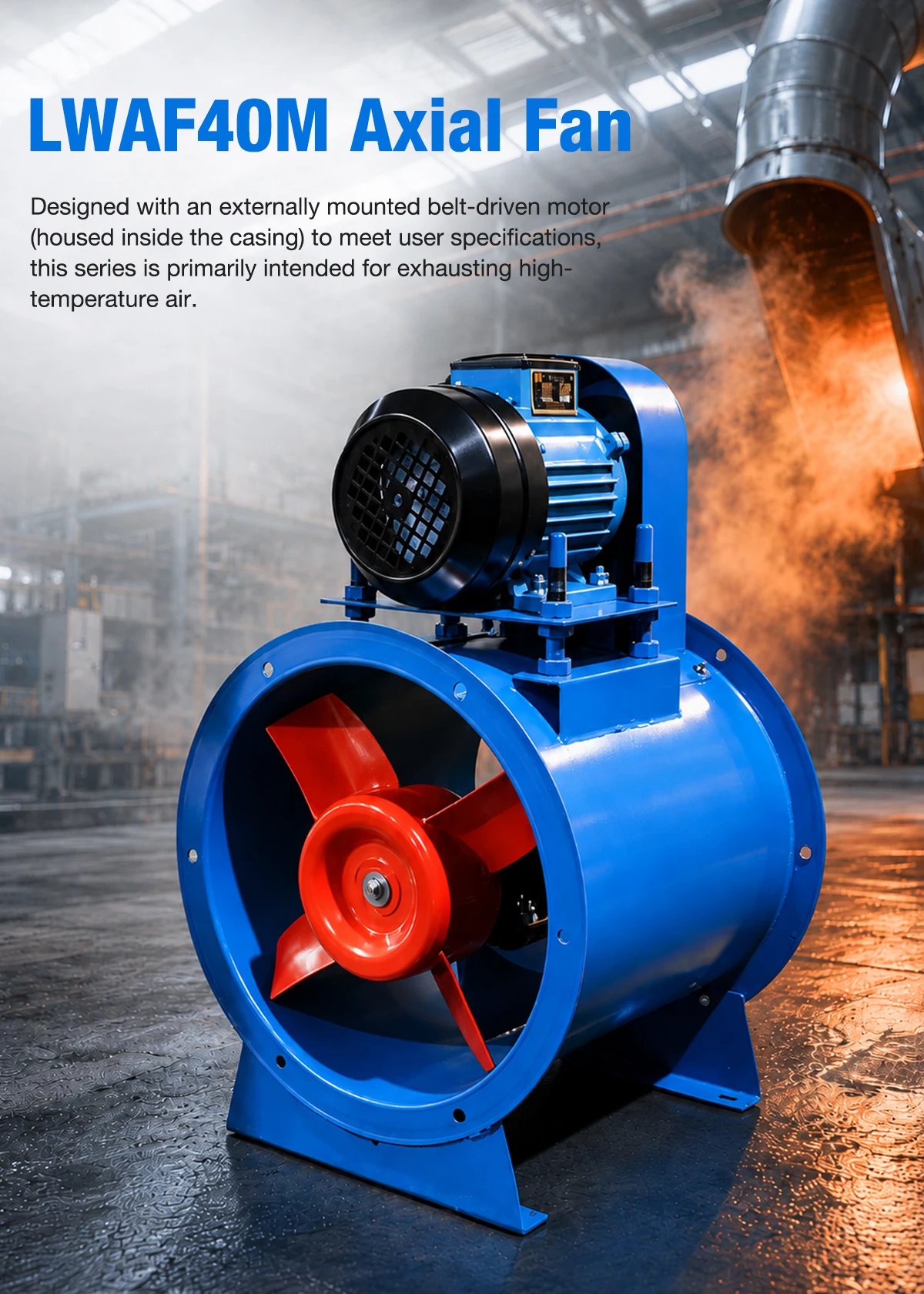 LWAF40M Movable Axial Fan with floor stand and casters