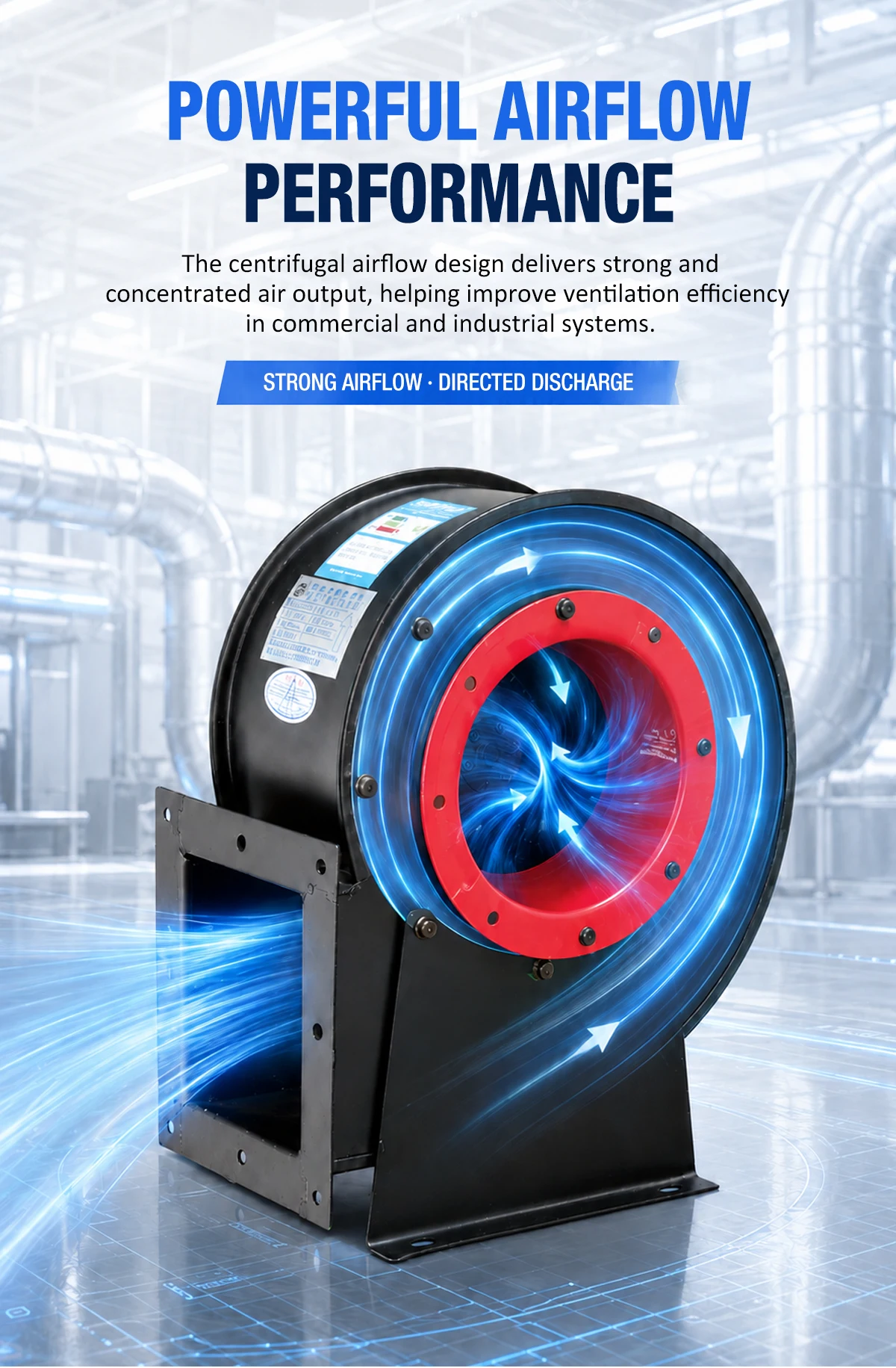 Powerful airflow performance of LWERQ centrifugal fan