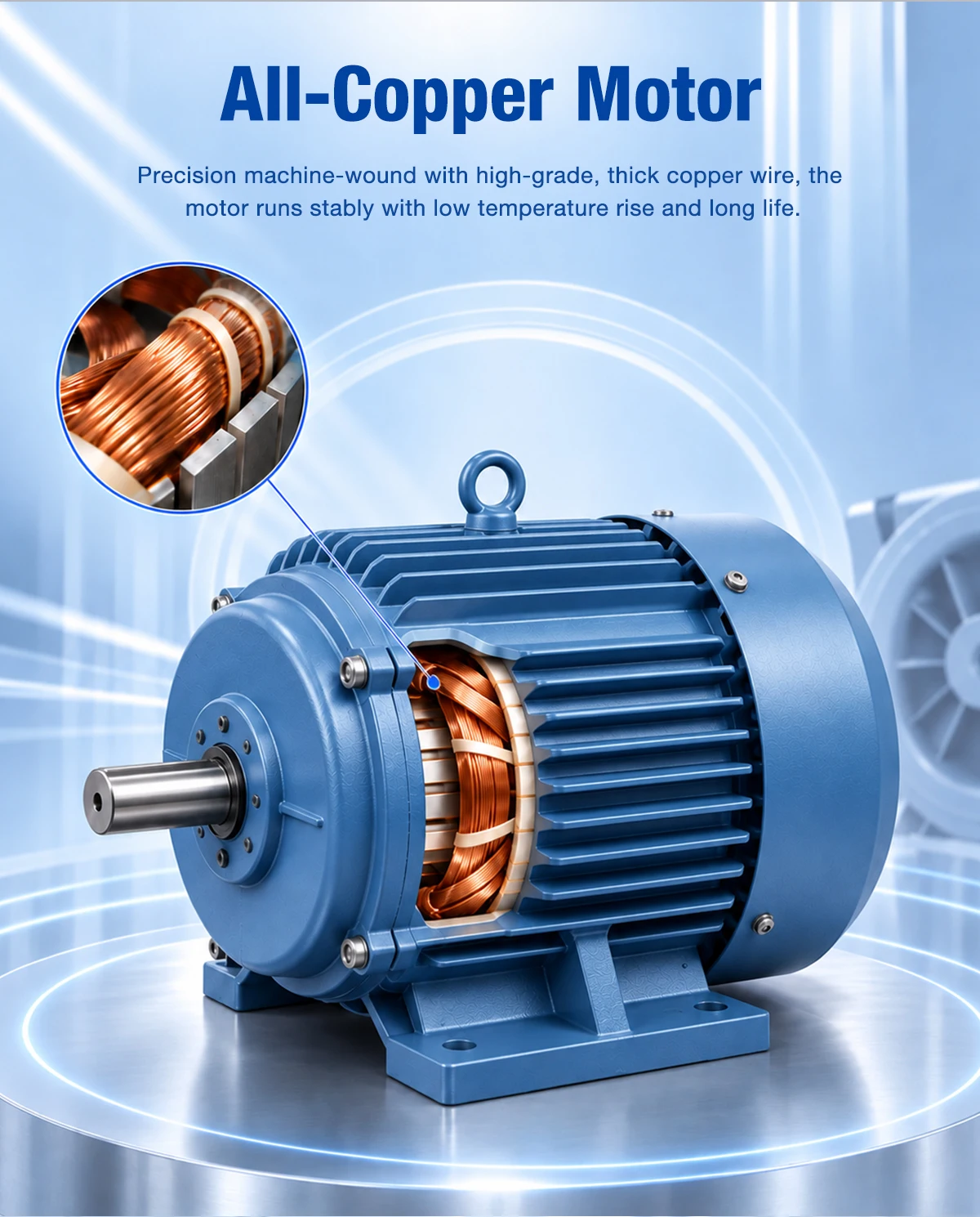 All-copper motor of LWFDF11-62 centrifugal fan