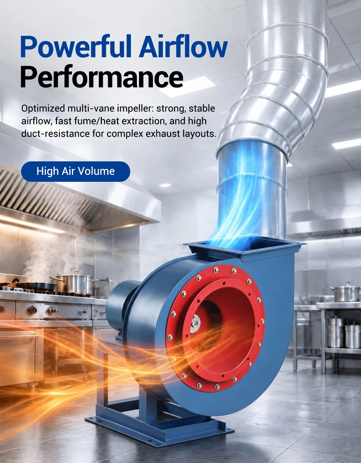 Powerful airflow performance of LWKXF2A/B centrifugal fan
