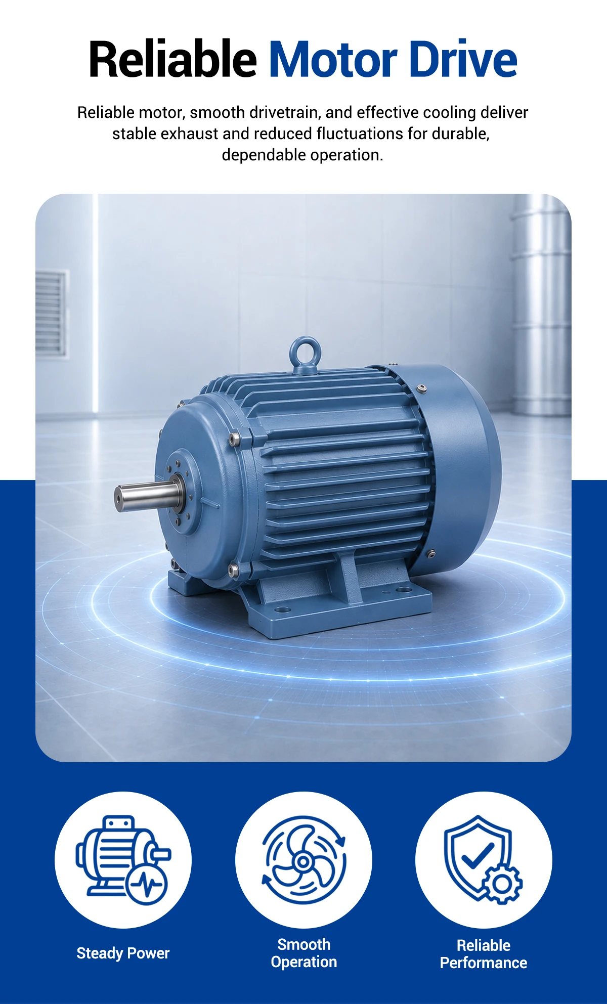 Reliable motor drive of LWKXF2A/B centrifugal fan