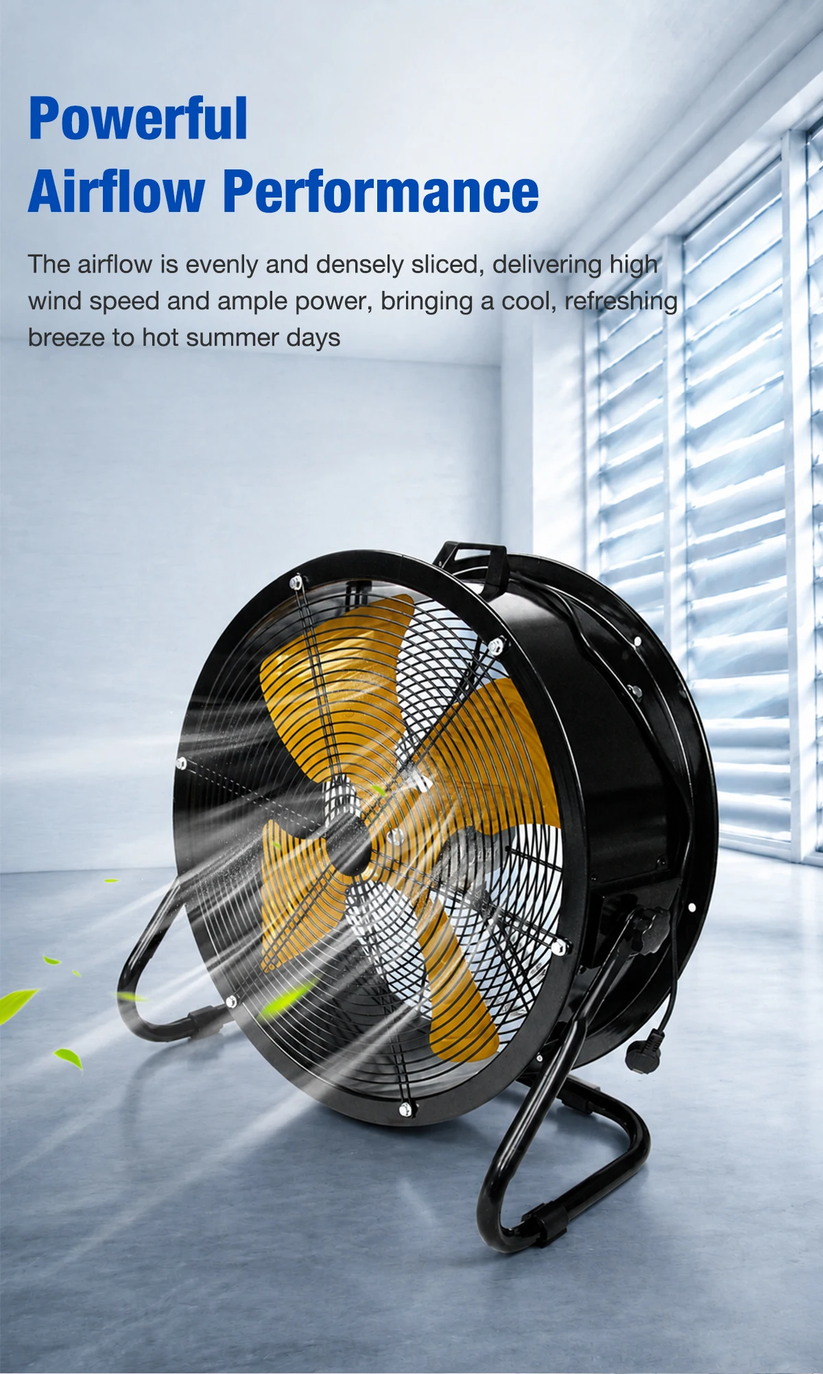 LWSFE fan delivering high wind speed and ample power for refreshing airflow
