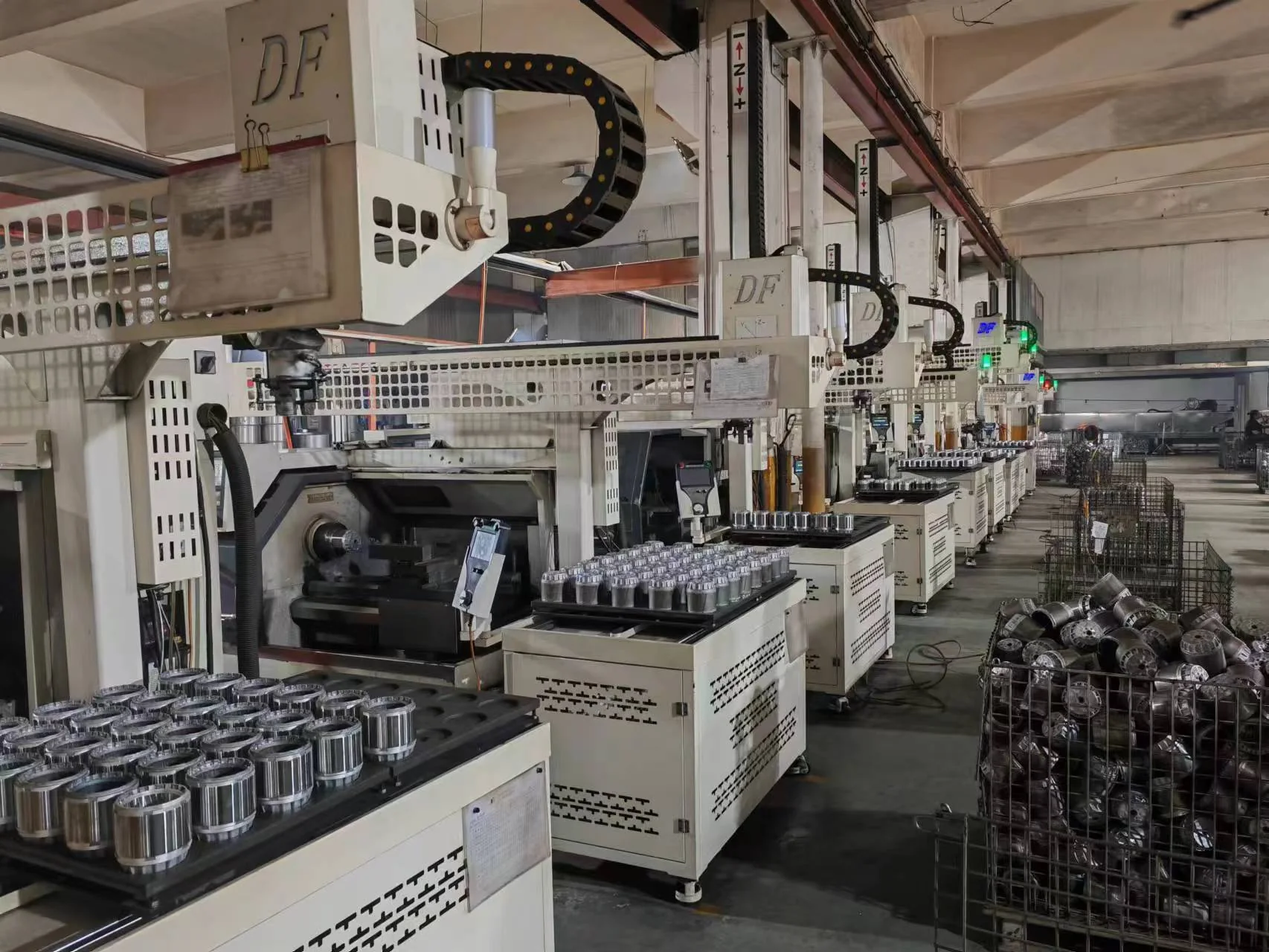 Automated component-machining equipment.