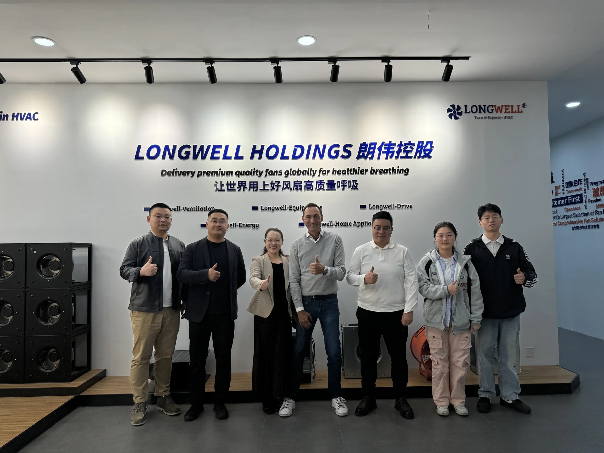 A visiting partner delegation with LONGWELL representatives.