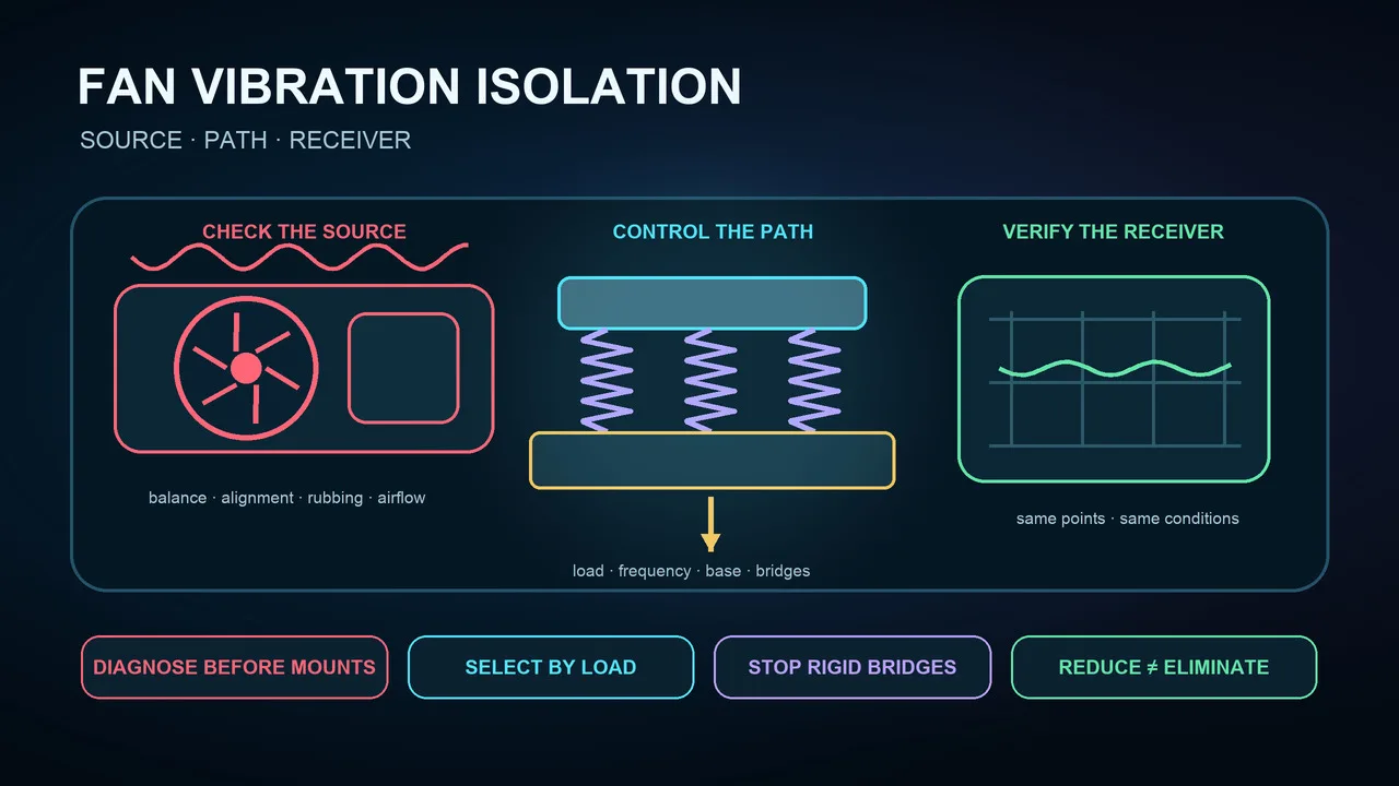 Mounting a Fan to Kill Vibration (Isolators)