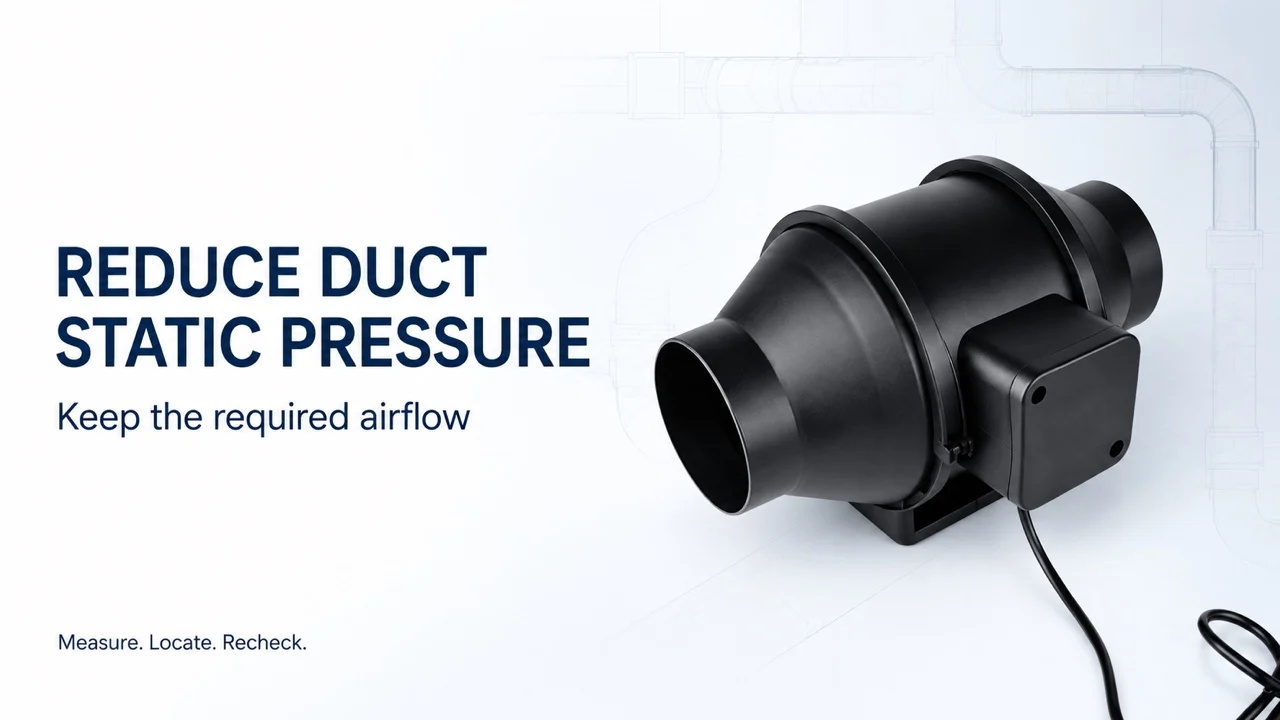 How to Reduce Duct Static Pressure Without Losing Airflow