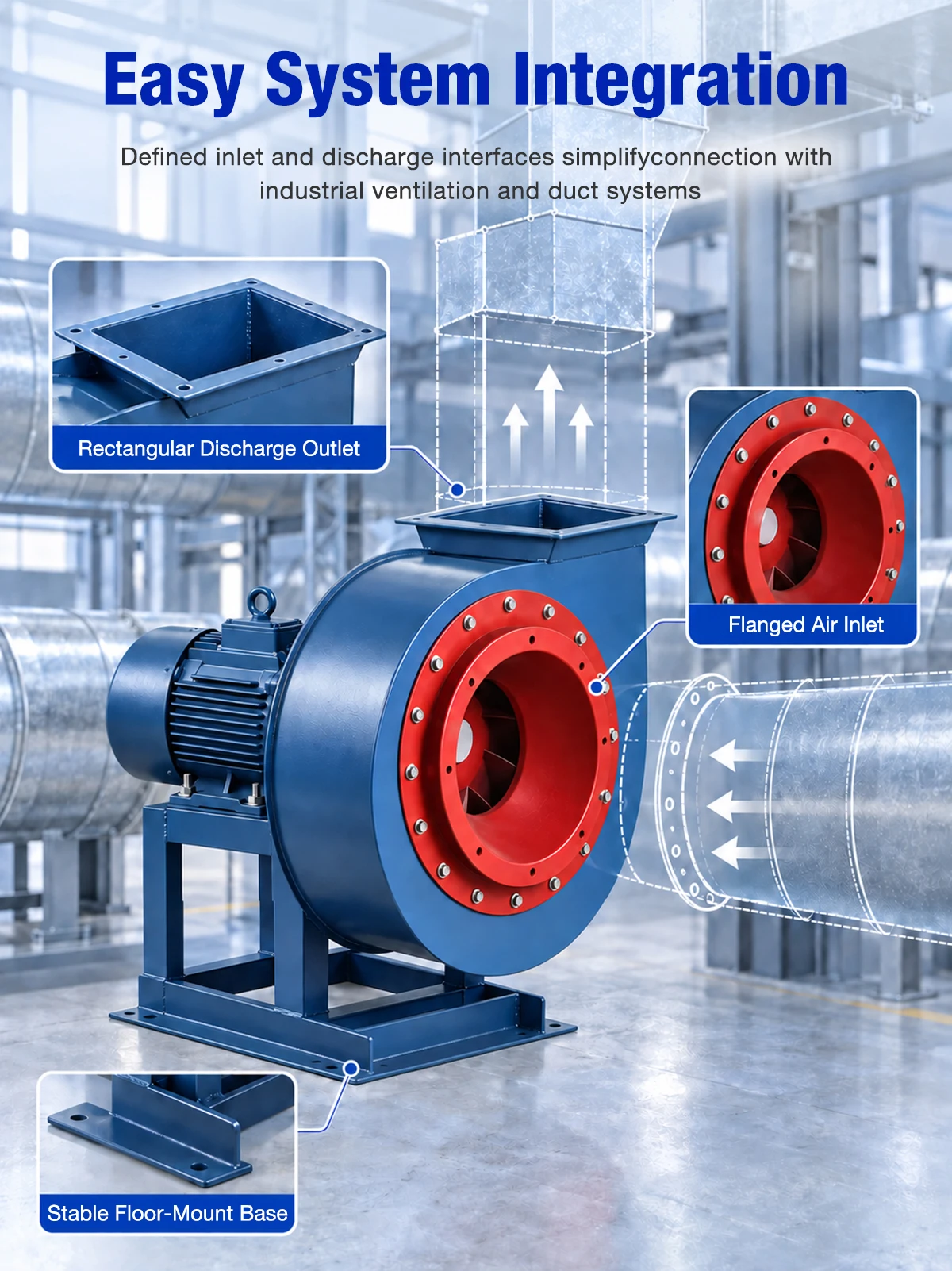 Easy System Integration with Defined Inlet and Discharge Interfaces