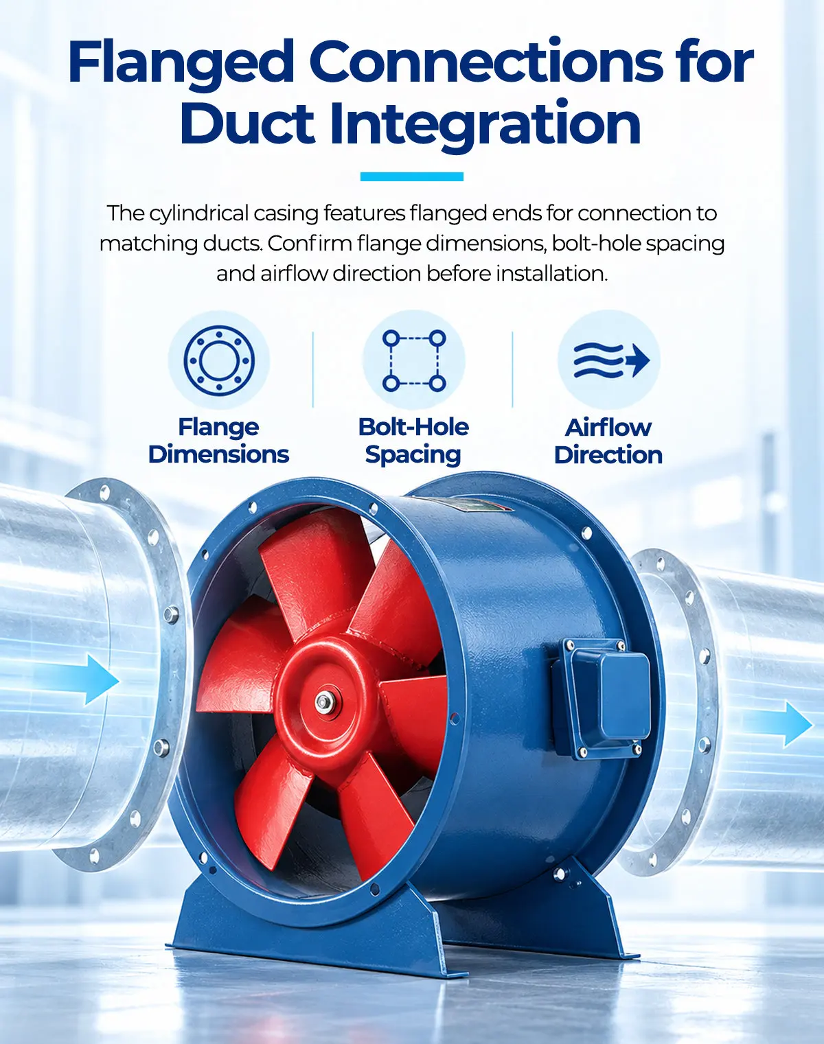 Flanged Connections for Easy Duct Integration