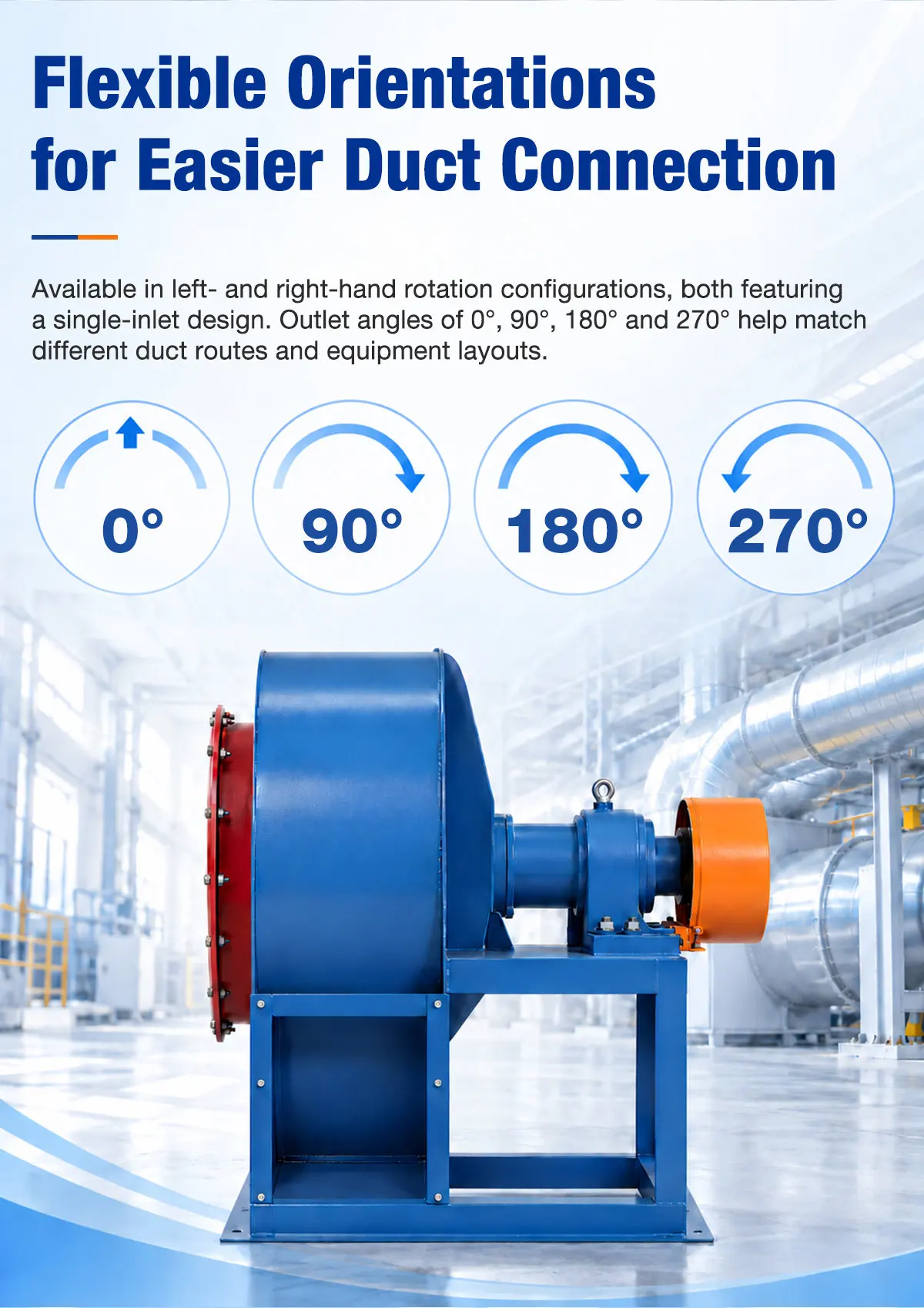 Flexible Orientations for Easier Duct Connection