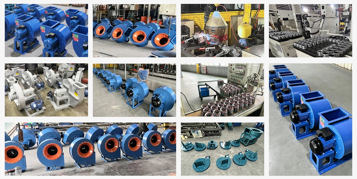 LONGWELL industrial centrifugal fan factory gallery — production lines, assembly and quality inspection