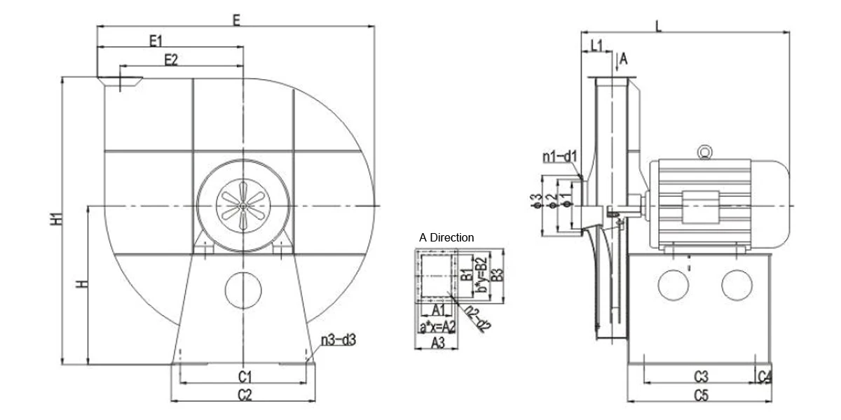 LWHFDF9-12 Mounting Dimensions Drawing